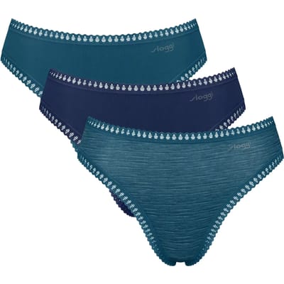 Sloggi GO Crush High leg C3P Dames Onderbroek - TURQUOISE