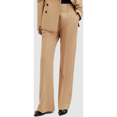 AllSaints Sevenh Trouser Camel Brown Größe: 8 | Stoffhosen Outlet | Damen | Braun