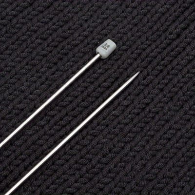 Aiguilles à tricoter, Aiguilles à tricoter en métal 35 cm de long, Aiguilles à tricoter en acier pour débutants adultes, Aiguilles à tricoter à pointe unique 2,0 mm, 3,0 mm, 4,0 mm, 5,0 mm
