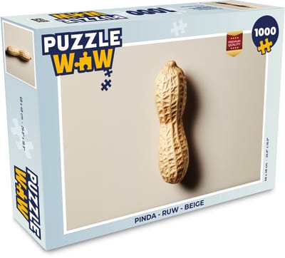 Puzzel Pinda - Ruw - Beige - Legpuzzel - Puzzel 1000 stukjes volwassenen