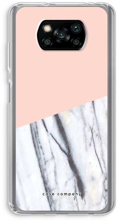 Case Company® - Hoesje geschikt voor Poco X3 Pro hoesje - A touch of peach - Soft Cover Telefoonhoesje - Bescherming aan alle Kanten en Schermrand