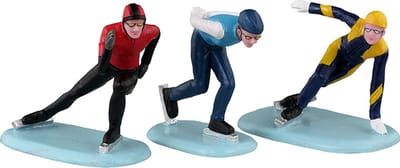 Lemax - Speed Skaters - Set van 3