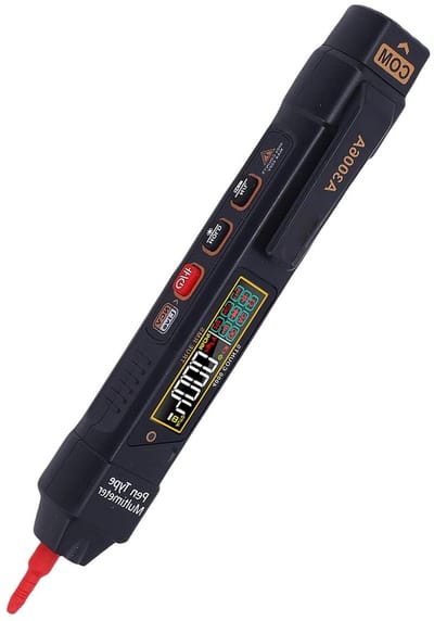 Pentype Multimeter - Spanningstester Digitaal - Elektrische Inspectie - Contactloos Spanning Meten - 19 x 6 x 3 cm - Grijs