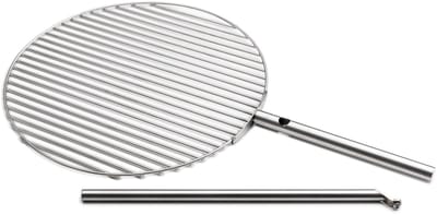 höfats TRIPLE Grillrooster 55 verandert de TRIPLE-vuurkorf in een barbecue, in hoogte verstelbaar en draaibaar, van roestvrij staal, accessoire voor de TRIPLE-vuurkorf