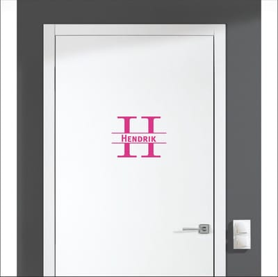 Deursticker Met Naam -  Hendrik - Roze