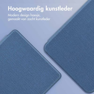 imoshion Canvas Sleepcover Bookcase voor de Kobo Clara 2E / Tolino Shine 4 - Donkerblauw
