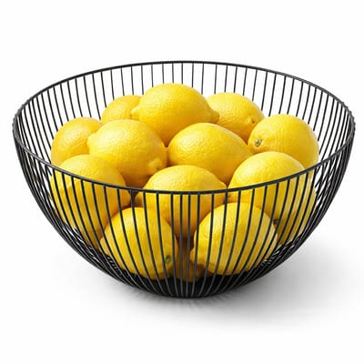 Point-Virgule - Wire - Fruitschaal - Fruitmand - Metaal - zwart ø 25 cm H 14cm