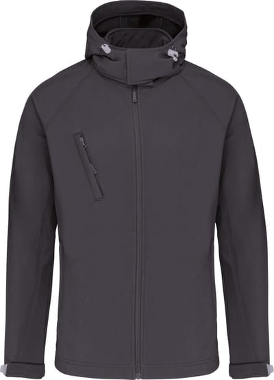 Kariban Heren softshell jas met afneembare capuchon K413 - Titanium - M