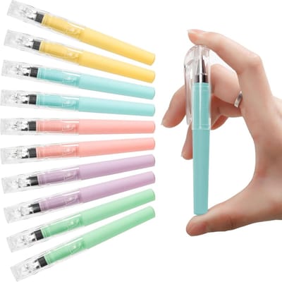 longziming -Gelstift - Zwart - Gelpennen - 10 Cm Mini Met Clip - Voor Makkelijk Dragen - gelpennen - 10 Stuks - Dagboek Notities school, kantoor
