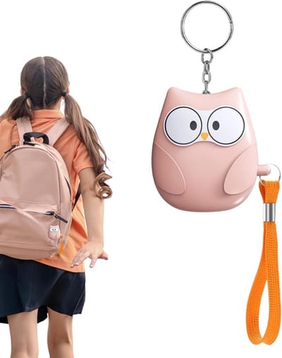 Sleutelhanger Alarm - Persoonlijk Alarm - Zelfverdediging - 130 dB Geluid - 7 x 6 x 3 cm - Roze