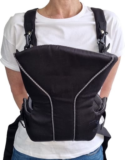 Ergonomische babydrager - buikdrager - draagzak - 3 t/m 9kg - zwart