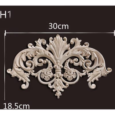 Rubberhoutapplicatie voor meubels Bloemendecoratie Houtsnijwerk Onlays Luxe woonkamerdecoratie Decal Bloemenhuisdecoratie