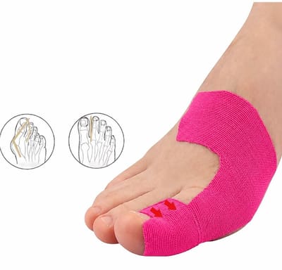 10 Stuks Tape tegen Hallux Valgus (Scheefstand Grote Teen) – Bunion Corrector & Teen Corrector, Pijnverlichting – Hypoallergeen & Latexvrij- Roze