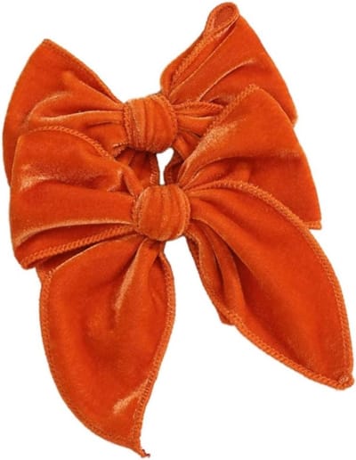 Elegante Fluwelen Haarclip voor Vrouwen, Niet-Slip Haaraccessoire voor Feestjes, Bruiloften en Dagelijks Gebruik, Oranje Kleur
