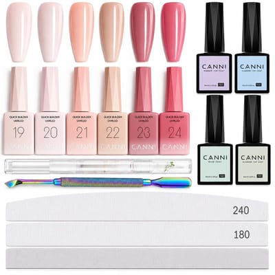 Canni - Biab - Set - 15-delig - HEMA-vrij - TPO-vrij - Builder in a bottle - Builder gel - Biab nagellak - Biab set - The gel bottle biab - Gel in a bottle