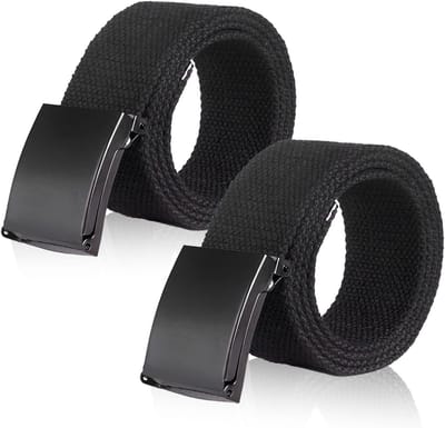 Riemen Voor Heren, Canvas Herenriem Werkriemen Voor Heren Metalen Gesp Verstelbaar Riem Zonder Gaten Lichtgewicht Nylon Canvas Buitenriem, Overal Geschikt, Plus Lengte 135 cm