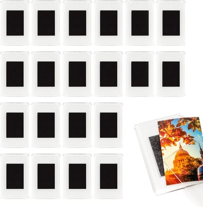 Matana – 20 Koelkastmagneten Fotohouders, 7x5cm – Blanco Magnetische Fotolijsten – Insteekformaat