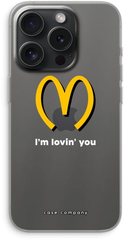 Case Company® - Hoesje geschikt voor iPhone 15 Pro hoesje - I'm lovin' you - Soft Cover Telefoonhoesje - Bescherming aan alle Kanten en Schermrand