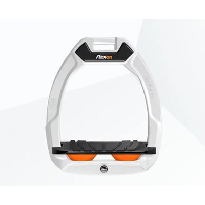Veiligheidspaardrijzadels Incliné Grip Wit/Zwart/Oranje Flex-On Safe-On