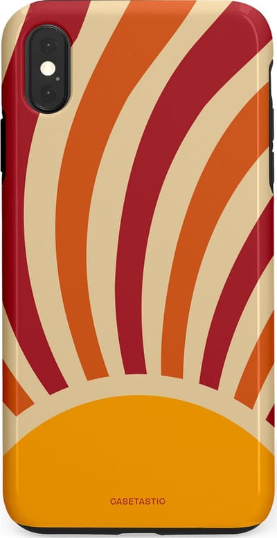 Casetastic Hoesje Geschikt voor Apple iPhone Xs Max - Stijlvolle Beschermende Duo-layer Case - Retro zomer