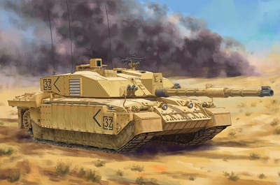 HobbyBoss Modelbouwpakket Militaire voertuigen - 84853 Challenger 2 (Op. Telic Iraq 2003) - Britse Moderne Gevechtstank Plastic - 1:48 -