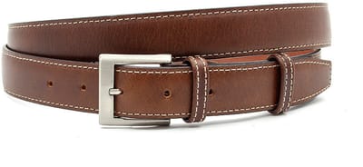 Heren riem bruin - Leren pantalon riem 3cm smal model - Leer - Pantalon riem - Verstelbaar - Maat 90