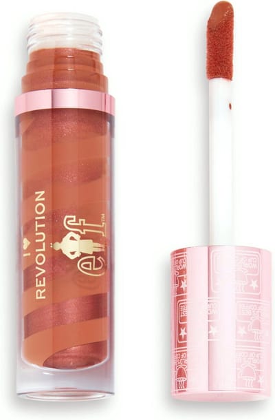 I Heart Revolution x Elf Candy Cane Lipgloss - Best Coffee - Lip Gloss - Kerst - Swirl - Chocolade Nude - Bruin - Glans - Shimmer