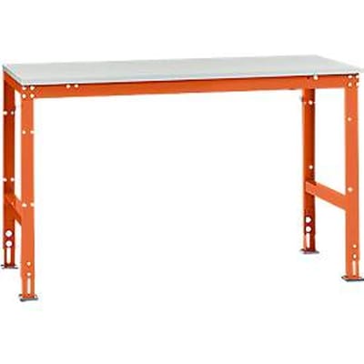 Manuflex basistafel UNIVERSAL Standaard, tafelblad melamine, 1500 x 800, roodoranje