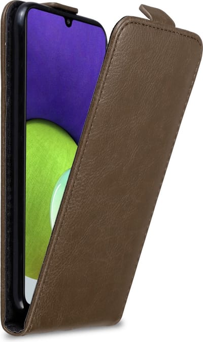 Cadorabo Hoesje geschikt voor Samsung Galaxy A22 4G / M22 / M32 4G in KOFFIE BRUIN - Beschermhoes in flip design Case Cover met magnetische sluiting