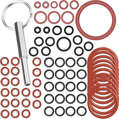 72-delige O-ring kit van silicone voor koffiemakers, ideaal voor ventielhouders en lekkagepreventie