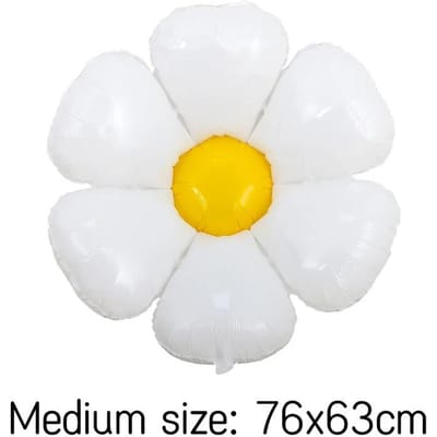 1/10 Stuks Madeliefje Ballon Enorme Witte Bloem Aluminiumfolie Ballonnen voor Verjaardag Babyshower Bruiloft Madeliefje Feest Decoraties Benodigdheden 1PC