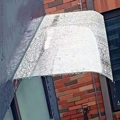 Voordeur Luifel - Ingang Afdak - Bescherming Buitendeur - UV-bestendig Polycarbonaat - 40x100cm - Transparant