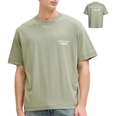 Jack & Jones Norrebro Typo Backprint Crew T-shirt Heren - Maat L
