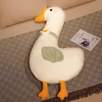 Nouveau coussin en peluche canard jouet créatif poupée de chiffon grande oie blanche grande poupée fille cadeau 100Cm