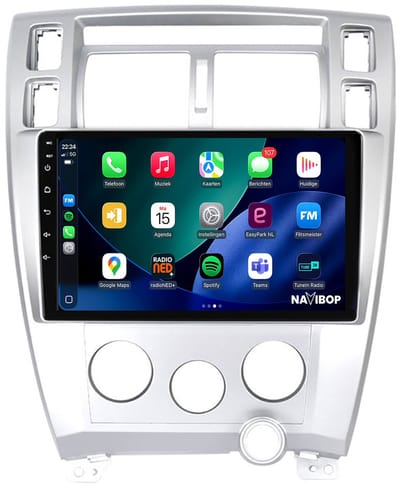 Geschikt voor Hyundai tucson (2006 t/m 2013) | 4+64GB 8-CORE | 9 inch Android 15.0 CarPlay autoradio | Draadloos CarPlay & Android Auto | Externe microfoon | Bluetooth & WiFi | NAVIBOP NB-4969 | Bouwjaar 2006 t/m 2013