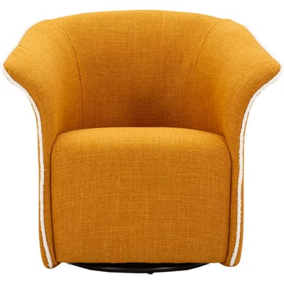 Leunstoel Mauro Ferretti Girevole Siena Senape Cm 83,5X66X80 (Seduta Altezza