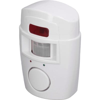 Alarme à détecteur de mouvement extérieur antivol télécommande son lumière mode silencieux alarme sans fil pour allée de maison ferme white