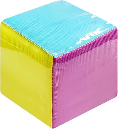 Zakdobbelsteen Speelkubus - Zachte Kubus Leerdobbelsteen - Educatief Spel - Met Zichtbare Zakken - 10 cm - Veelkleurig