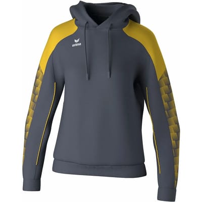 Erima Evo Star Sweatshirt Met Capuchon Dames - Grijs / Geel | Maat: 44