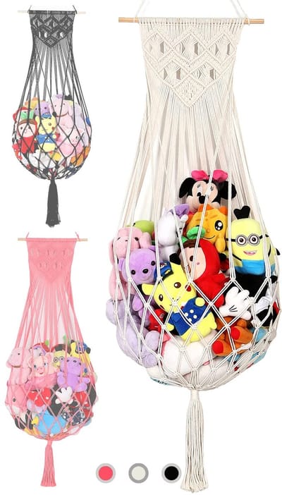 Unyqoos ® Boheemse Macramé Hangmat voor Knuffeldieren en Decoratieve Wandopslag Kinderen