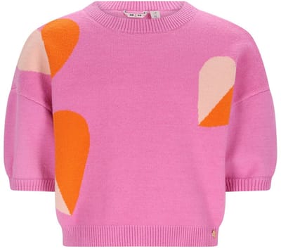 Nono Keya Knitted Top Truien & Vesten Meisjes - Sweater - Hoodie - Vest- Roze - Maat 110/116