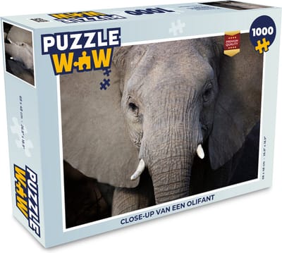 Puzzel Close-up van een olifant - Legpuzzel - Puzzel 1000 stukjes volwassenen