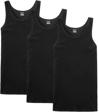 Heren Tanktops 3/5 Pack - Diverse Kleuren - 100% Katoen - Hoge Kwaliteit - Ondergoed voor Mannen - Niet Krimpend en Ondoorzichtig