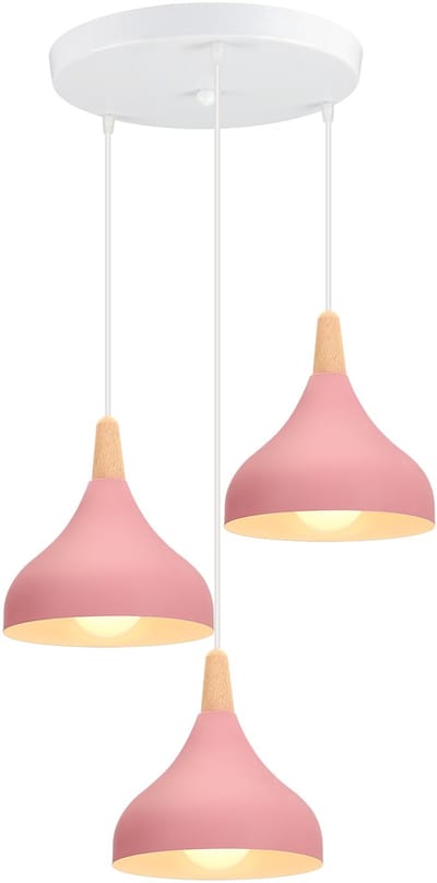 3 Hanglamp Moderne Slaapkamer Scandinavische Kroonluchter voor Woonkamer Keuken Restaurant Roze