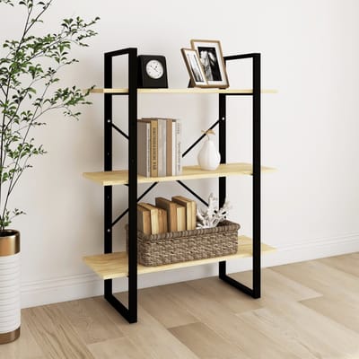 vidaXL - Boekenkast - met - 3 - schappen - 80x30x105 - cm - massief - grenenhout