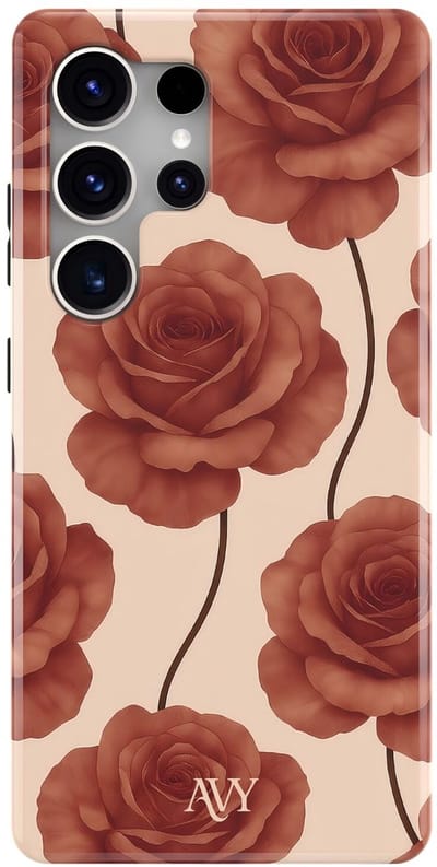 AVY Hard Shell Back Cover | geschikt voor Samsung Galaxy S25 Ultra | Botanique Roses | Compatibel met MagSafe & Qi2