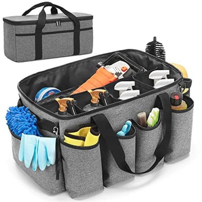 Detailing Tas met Polijstmachine Draagtas - Grote Car Care Box voor Auto Detailing Supplies, Car Wash Caddy & Trunk Organizer