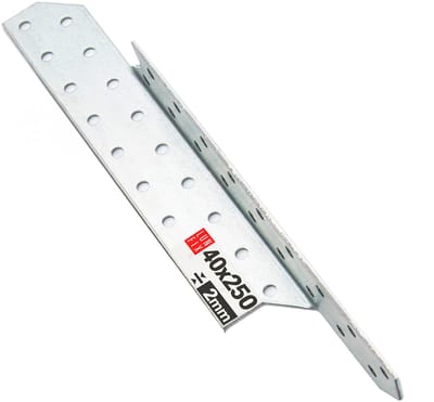 LUN FIX - Sparrenpfettenanker - Verzinkt - 40x250mm - Schwerlast-Winkelverbinder - Balkenverbinder