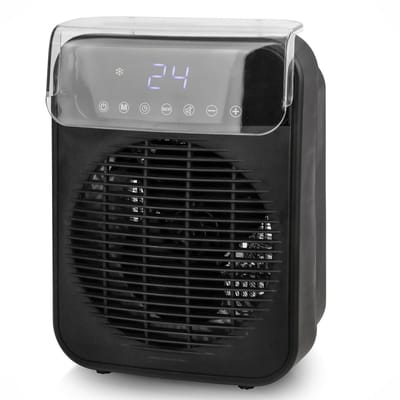 Emerio Ventilator Kachel - 2 temperatuur instellingen - Regelbare thermostaat - Digitaal Display - Timer - 20 m² - IP21 - FH-215085.1 Zwart