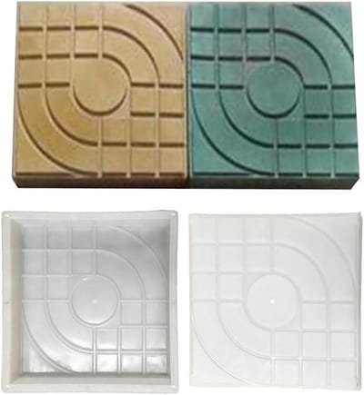 Bestratingsvorm Vierkant - Padmaker Mal - Tuinpad Aanleggen - Herbruikbaar Materiaal - 25 x 25 x 4 cm - Zwart